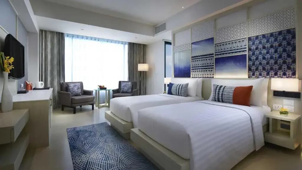 Deluxe Double room with pool view twin beds