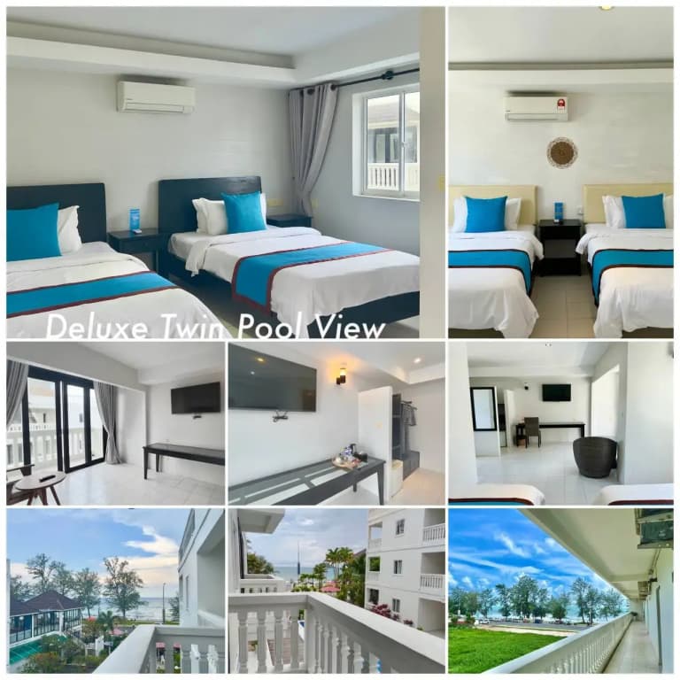 Deluxe Double room with pool view twin beds