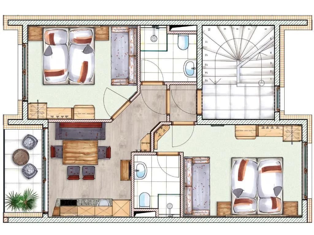 2 Bedrooms Standard Apartment
