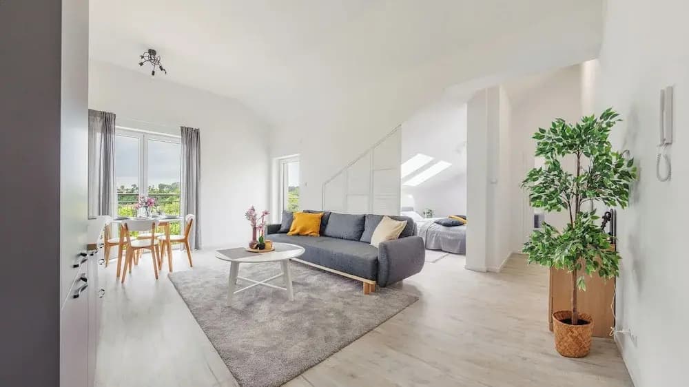 Studio with balcony