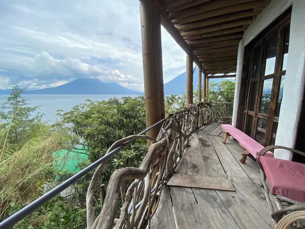 Comfort room with balcony and with lake view
