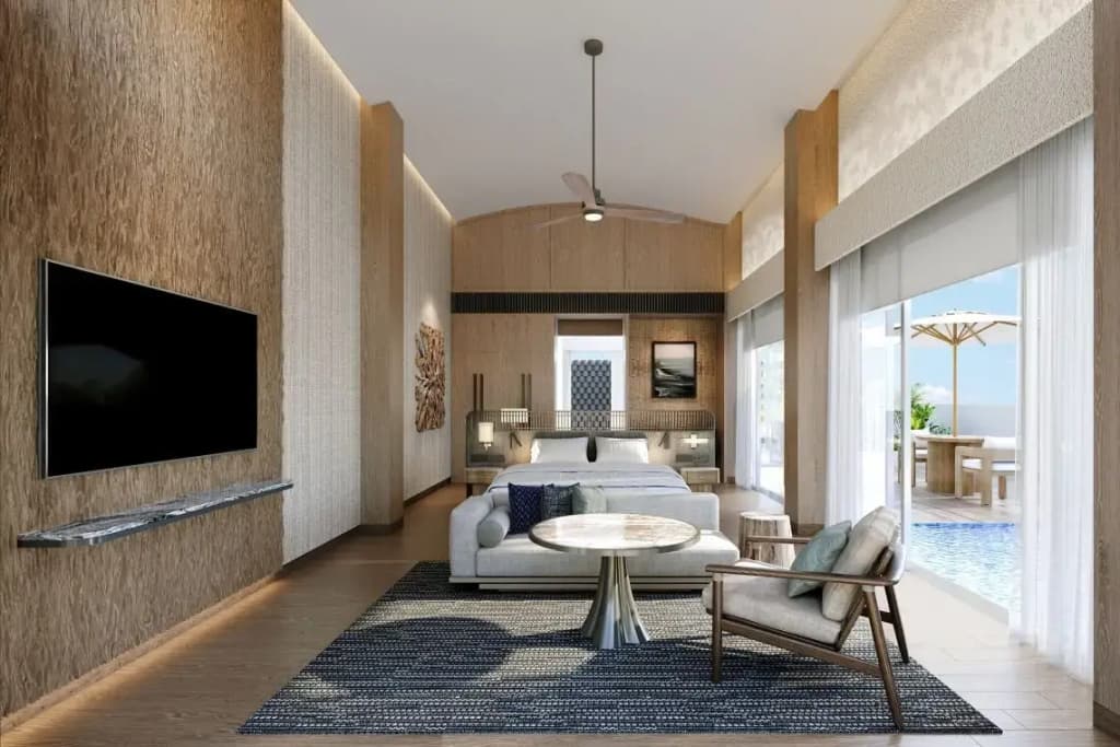 1 Bedroom Double Villa with partial ocean view full double bed