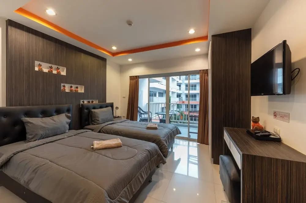 Studio with balcony