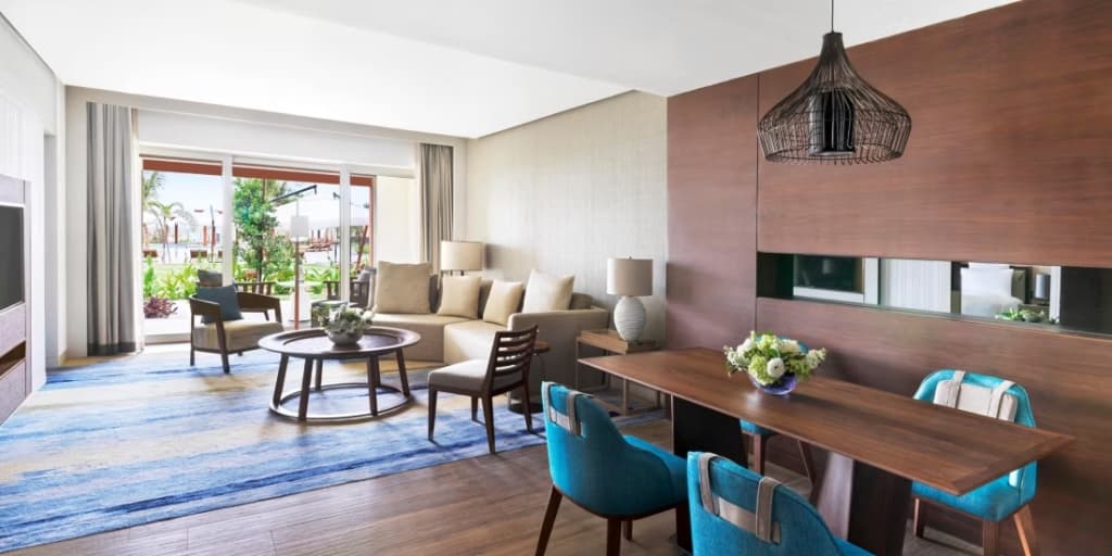1 Bedroom Garden Terrace Double Suite twin beds