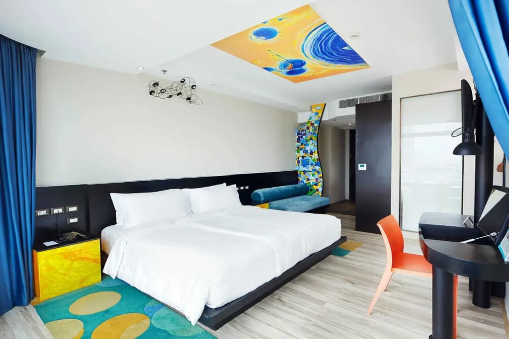 Double Studio with ocean view full double bed