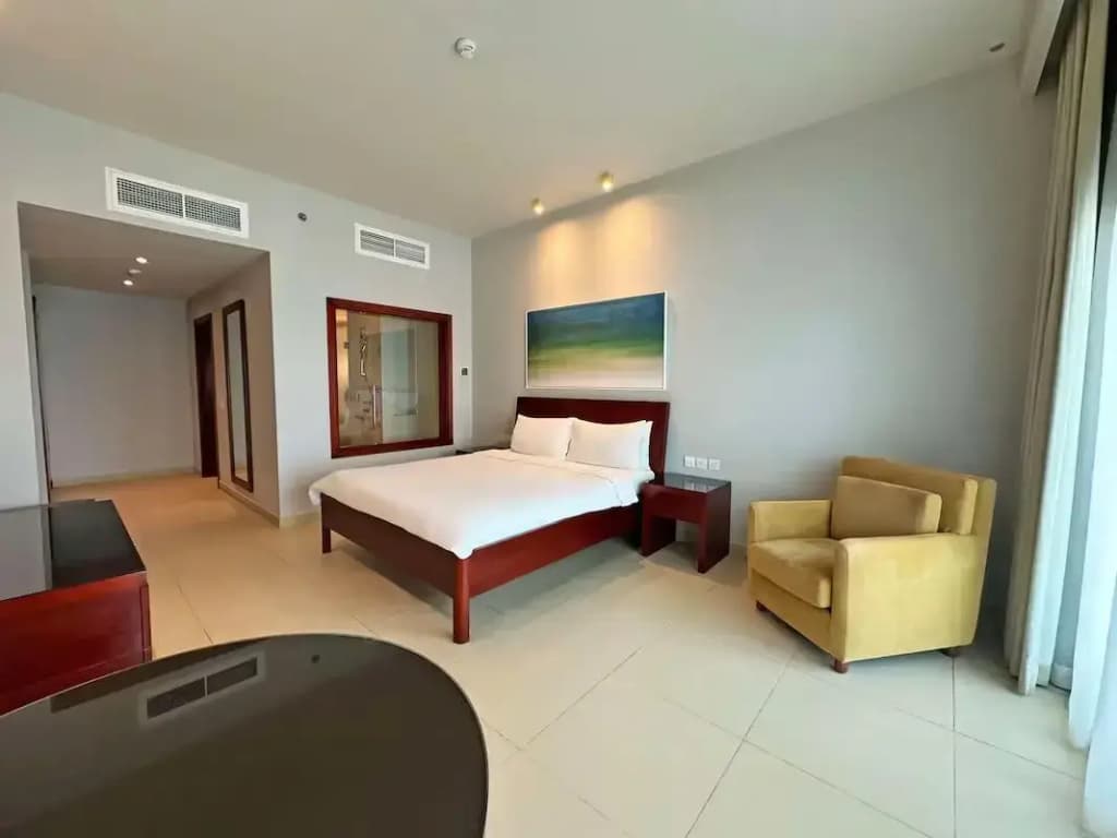 Double Suite with balcony and with ocean view full double bed