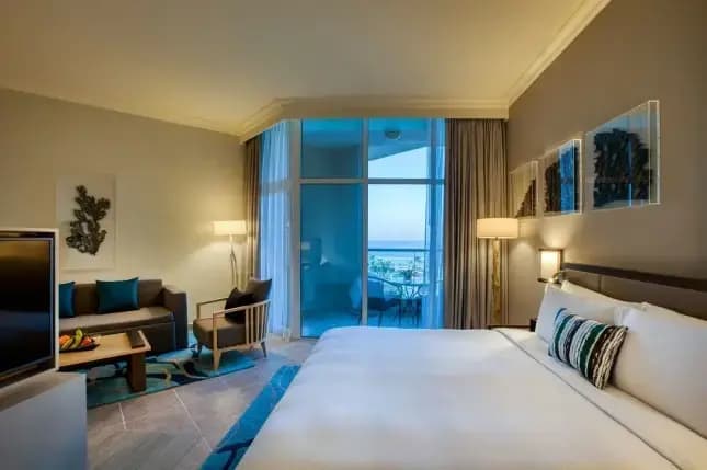 Double Suite with balcony and with garden view full double bed
