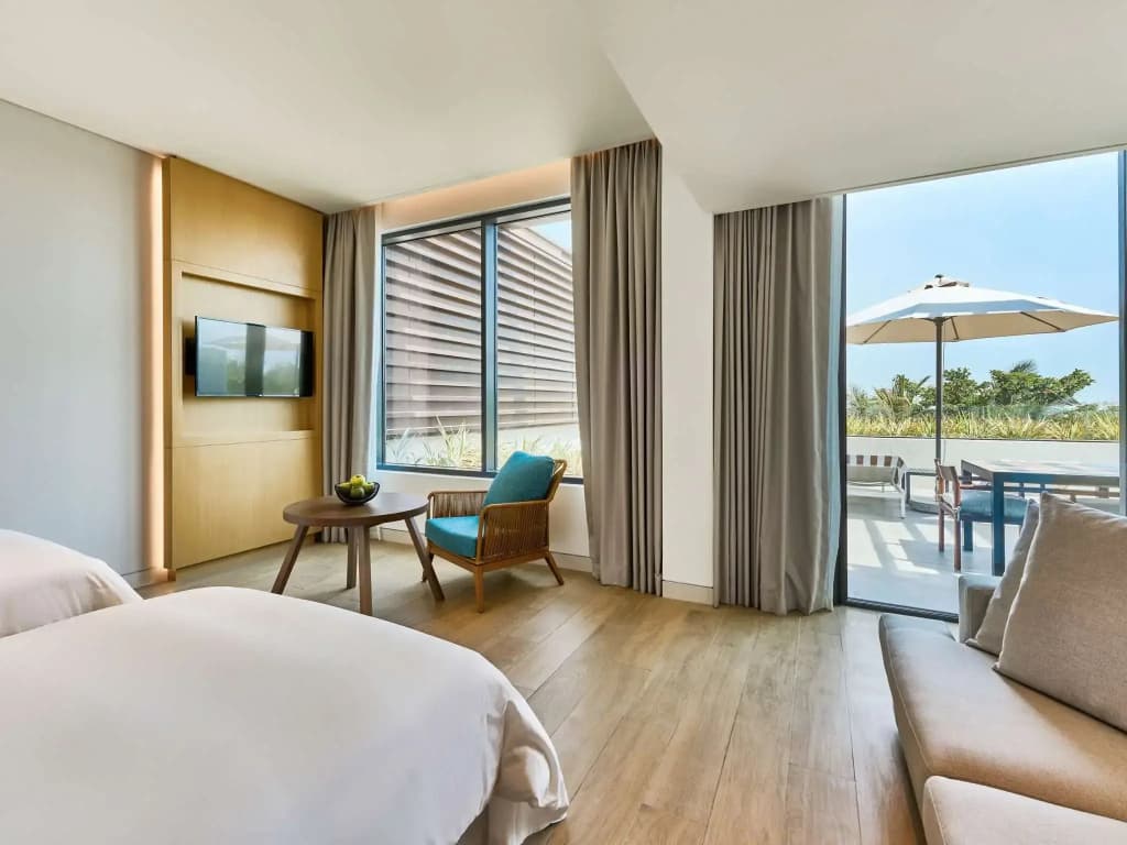 Beachfront with Private Terrace Double Junior Suite twin beds