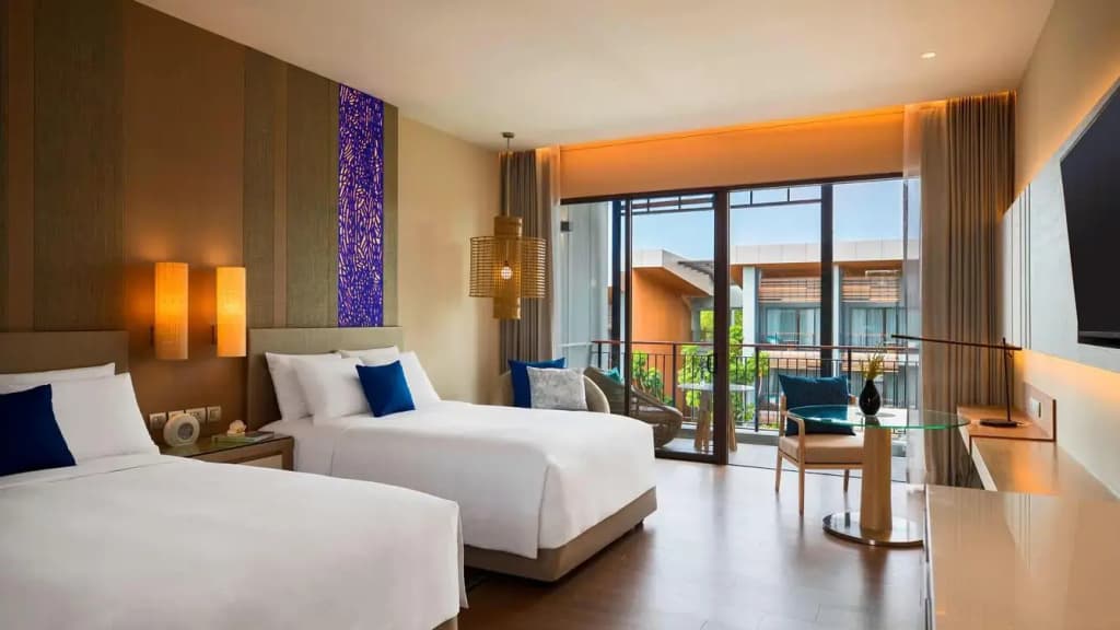 Standard Quadruple room with balcony and with view