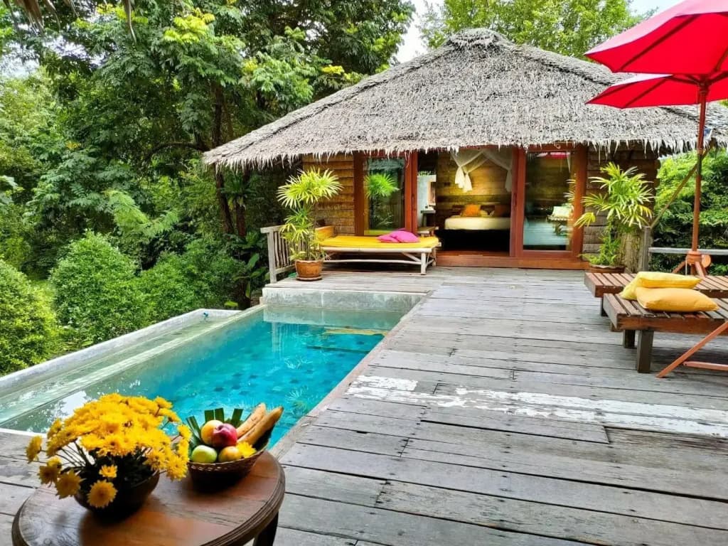 Villa with land view