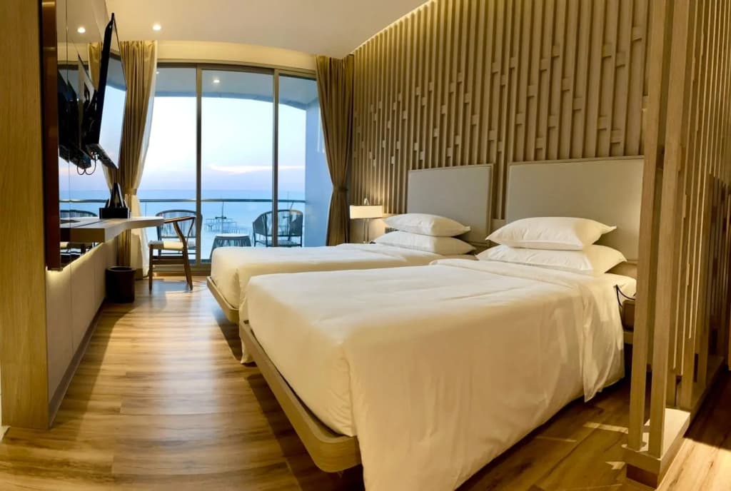 Deluxe Double room with sea view twin beds